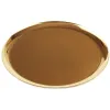 Golden tray dining table decoration tray, metal texture household tray Item Picture